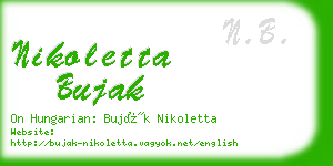 nikoletta bujak business card